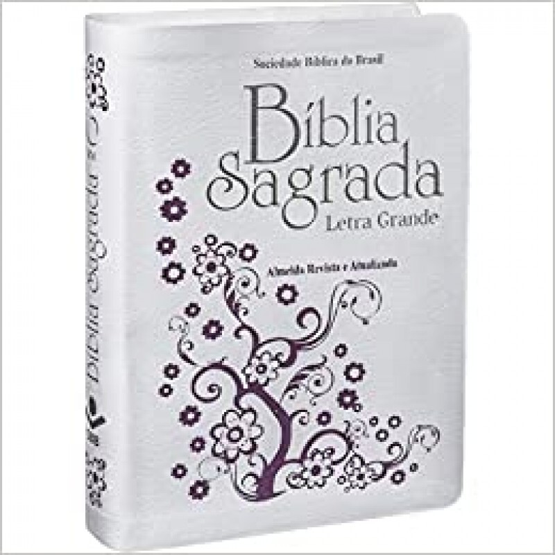 Bíblia Sagrada | Almeida RA | Letra grande | Capa couro bounded branco | RA047LGW